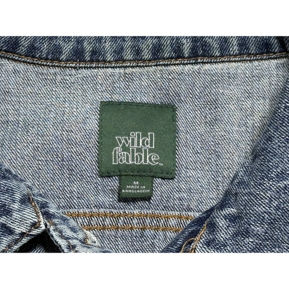 Wild Fable Jacket Womens Medium Denim Jean Button Front‎ Pockets Casual Retro - Picture 5 of 12